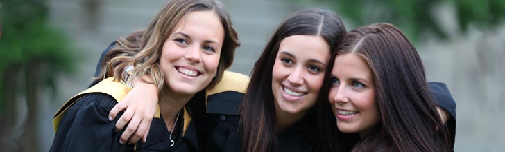 3 women at Spring Convocation 2013